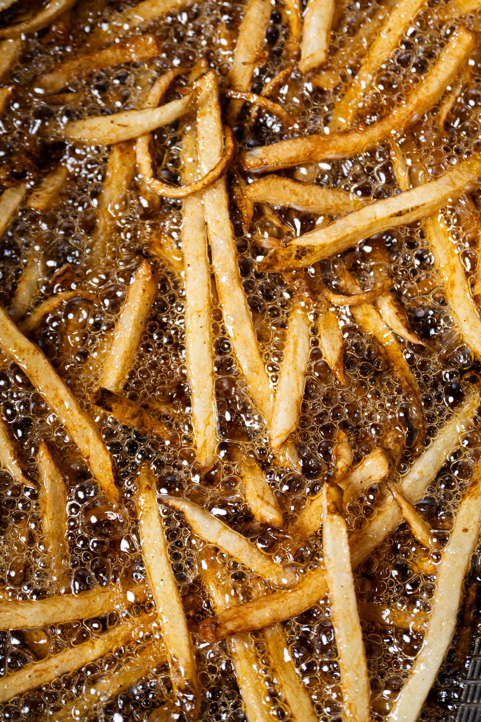 Fries in fryer
