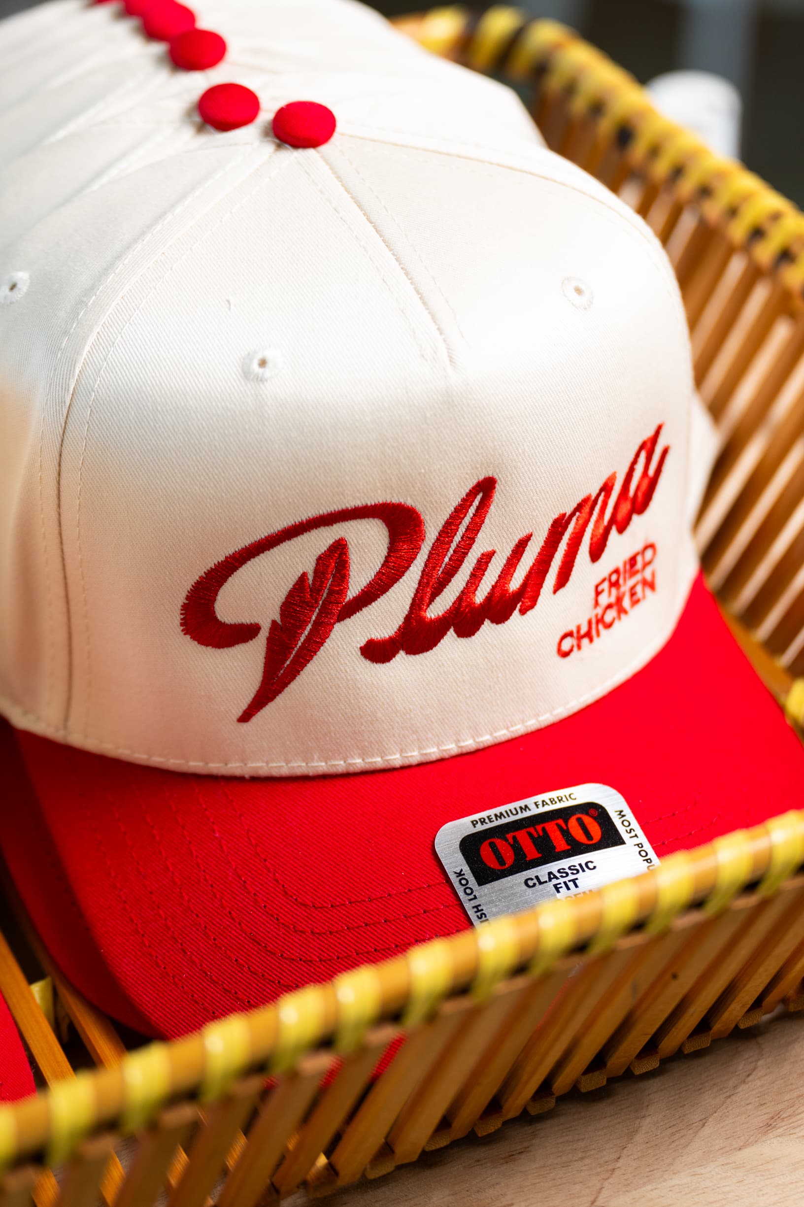 Collection of Pluma branded caps